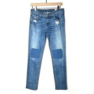 Rag & Bone skinny leg distressed with patches dash jeans size size 26 B48